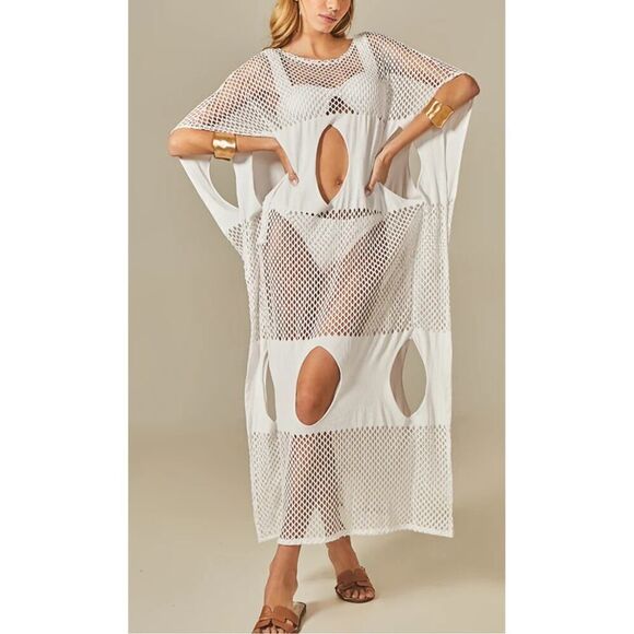 Empress Brasil White Nikki Tunic Cover Up O/S - Picture 1 of 7